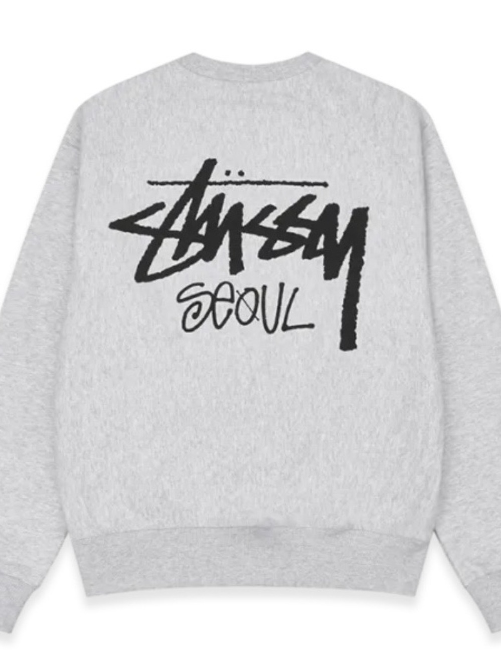 Stussy Stock Seoul Crew in Ash Heather